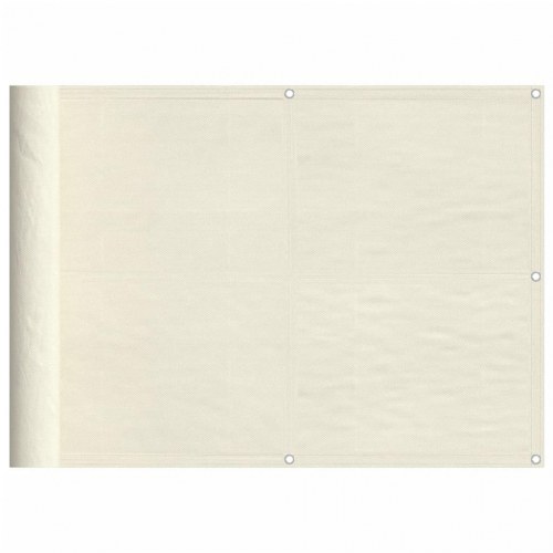 Altanafskærmning 75 × 800 cm - 100 % polyester, cremefarvet