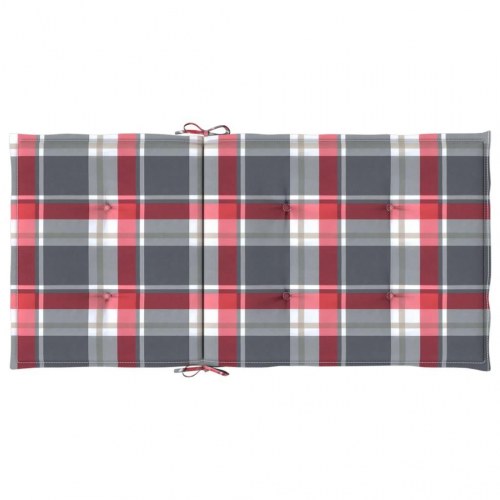 Stolehynde med lav ryg - 2 stk. 100×50×3 cm i oxfordstof, rødternet