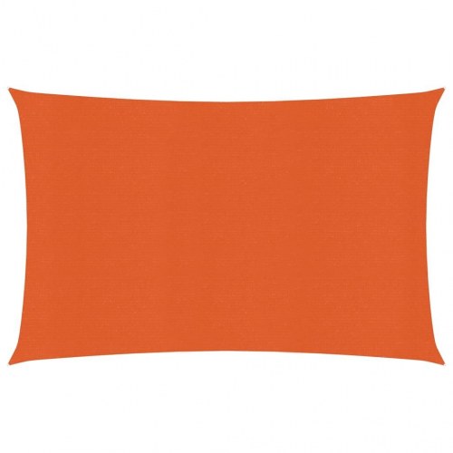 Solsejl 4 x 5 m 160 g/m² HDPE rektangulær orange
