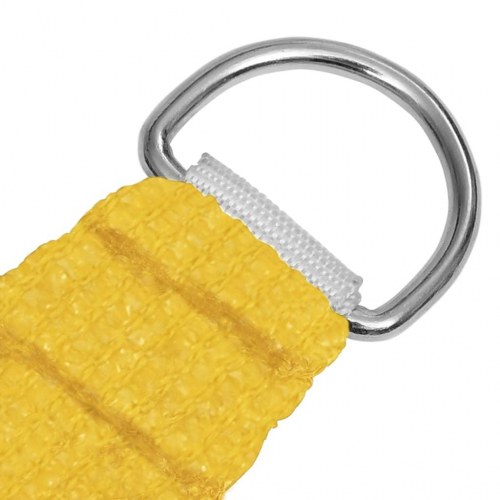 Solsejl 5×5 m firkantet i HDPE - gul, 160 g/m²