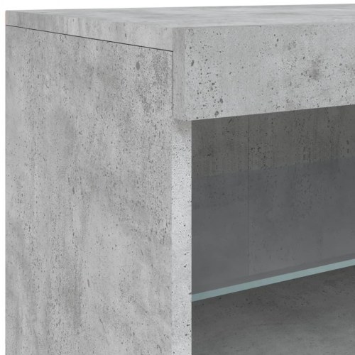 Skænk med LED-lys 60 × 37 × 67 cm - betongrå