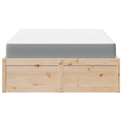 Seng med madras 120x190 cm massivt fyrretræ