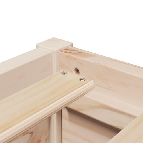 Seng med madras 120x190 cm massivt fyrretræ