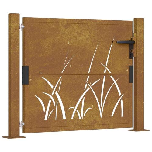 Havelåge 105x105 cm cortenstål græsdesign