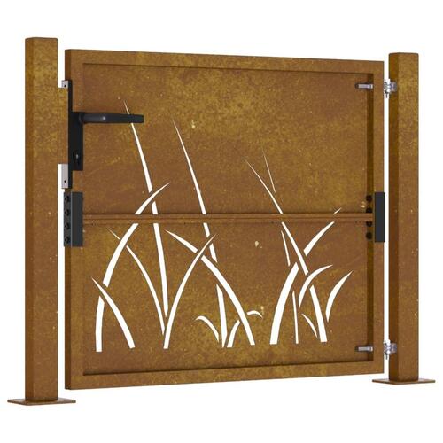 Havelåge 105x105 cm cortenstål græsdesign