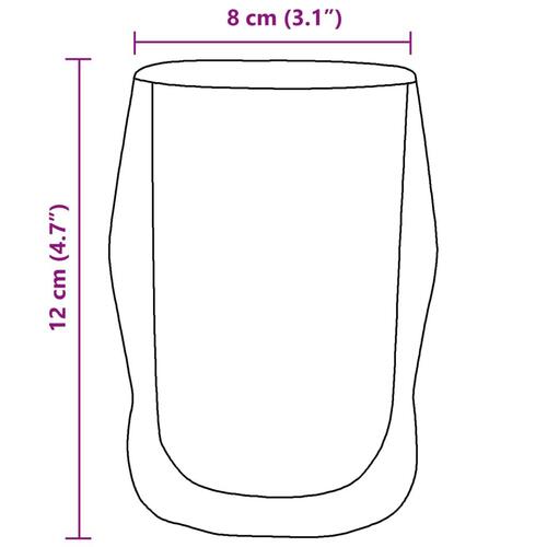 Dobbeltvægget glas 6 stk. 350 ml