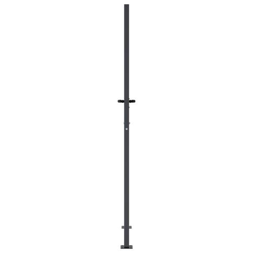 Havelåge 105x205 cm stål græsdesign antracitgrå