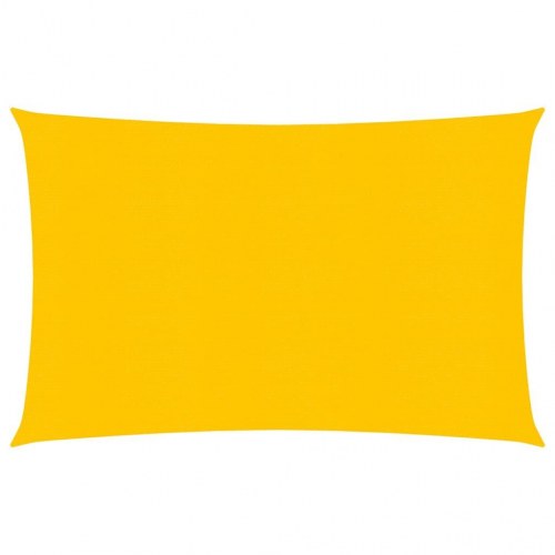 Solsejl 2,5 × 4,5 m - gul HDPE 160 g/m² rektangulært