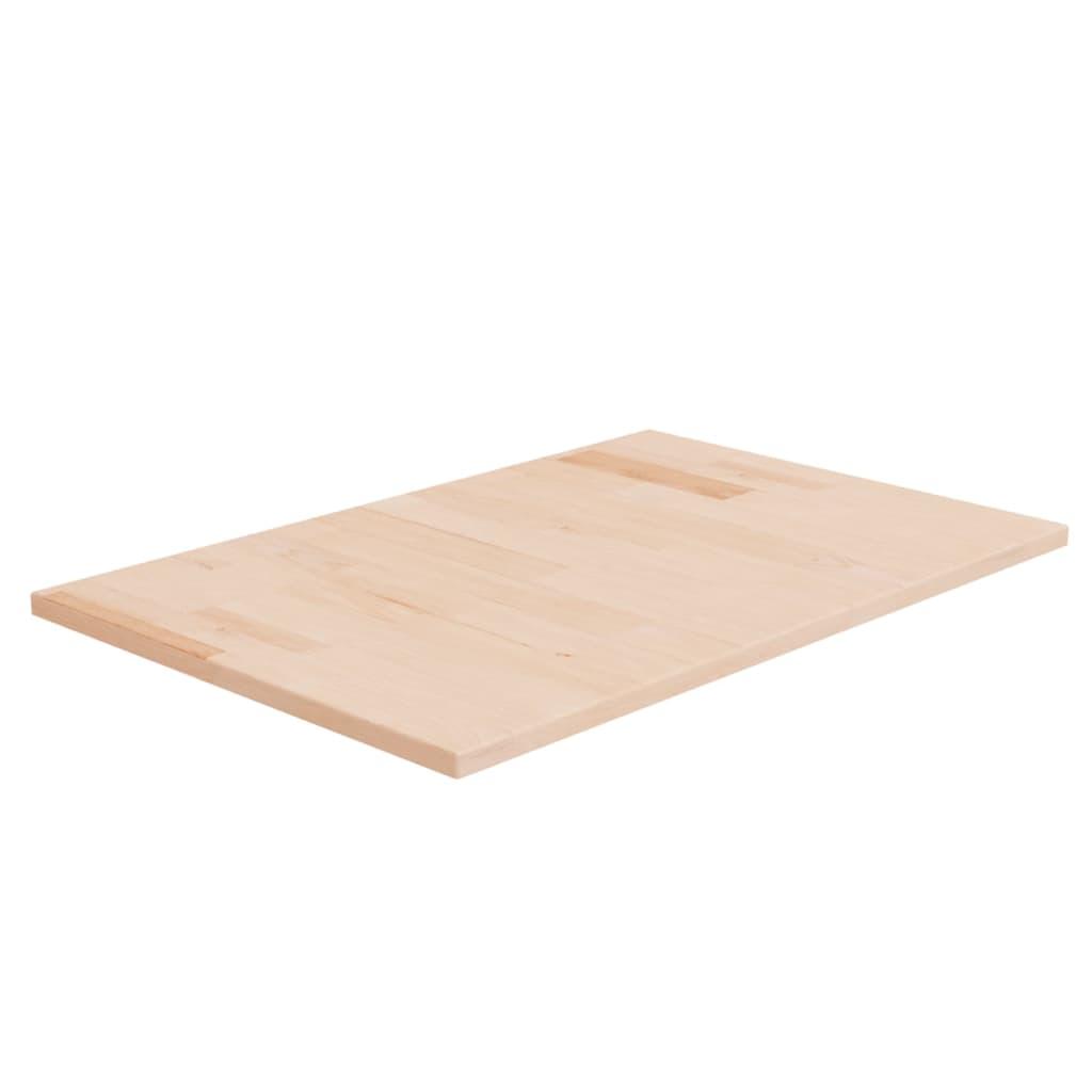 Bordplade til badeværelse 60x40x1,5 cm massivt træ ubehandlet