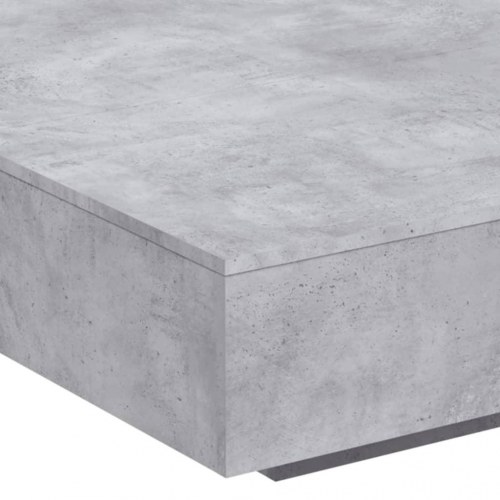 Sofabord i konstrueret træ - 100 x 100 x 31 cm, betongrå