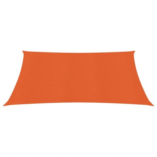 Solsejl 4×4 m firkantet i HDPE - orange, 160 g/m²