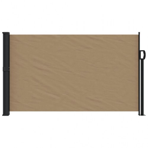 Sidemarkise 117×300 cm - sammenrullelig, gråbrun