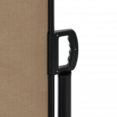 Sidemarkise 117×300 cm - sammenrullelig, gråbrun