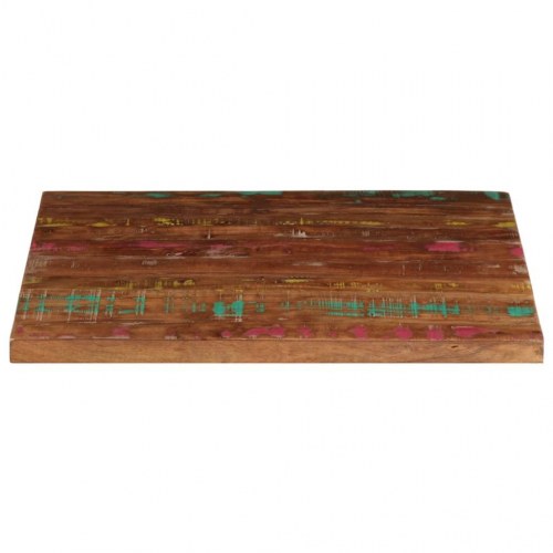 Bordplade 80x80x3,8 cm firkantet massivt genbrugstræ