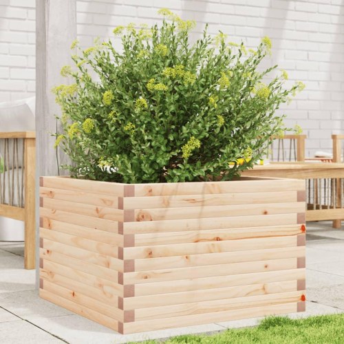Plantekasse 70x70x45,5 cm massivt fyrretræ