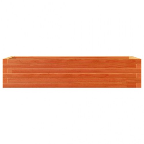 Plantekasse 110 x 40 x 23 cm i massivt fyrretræ - gyldenbrun