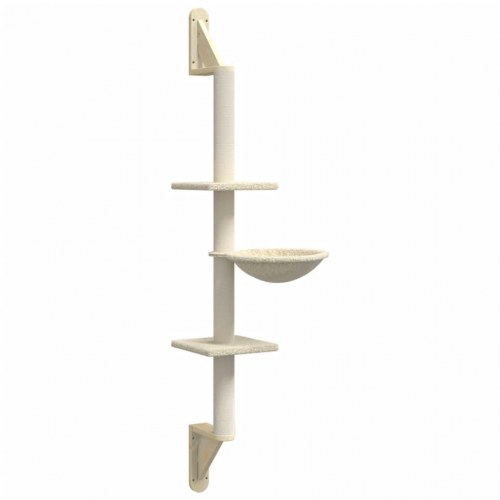 Væghængt kradsetræ 142,5 cm - cremefarvet
