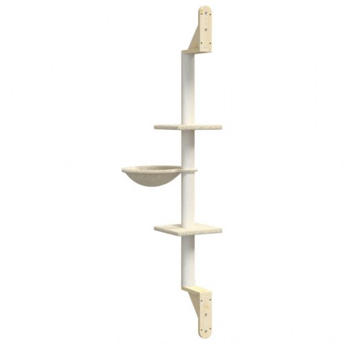 Væghængt kradsetræ 142,5 cm - cremefarvet