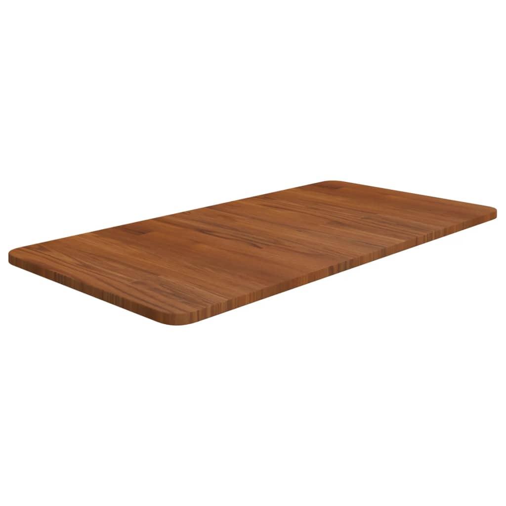 Bordplade til badeværelse 80x40x1,5 cm massivt træ mørkebrun