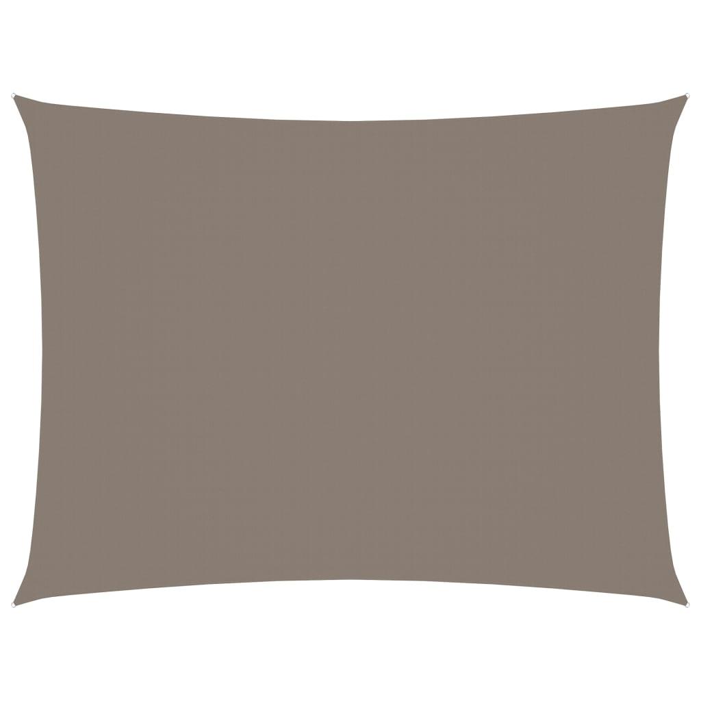 Solsejl Rektangulær 2X2,5 M Oxfordstof Gråbrun - 6 x 7 m