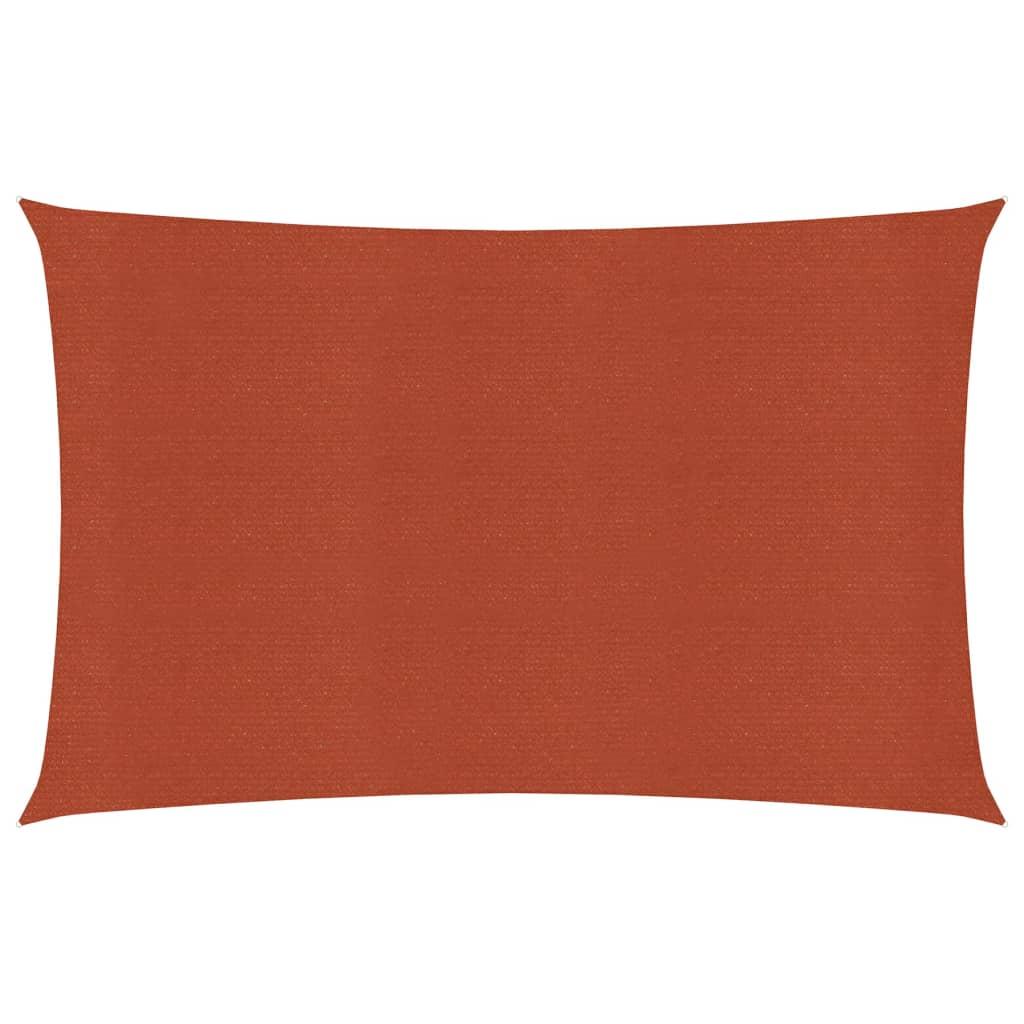 Solsejl 2,5x5 m 160 g/m² HDPE terrakotta billede