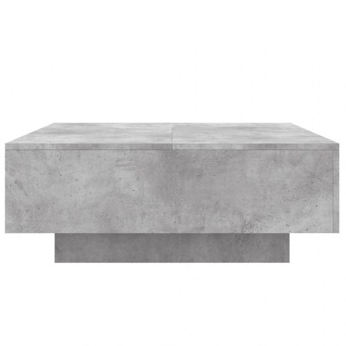 Sofabord i konstrueret træ - 80×80×31 cm, betongrå