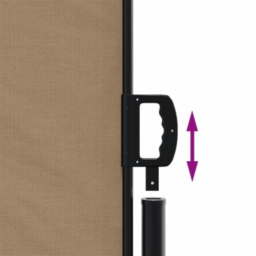 Sammenrullelig sidemarkise 120x500 cm gråbrun