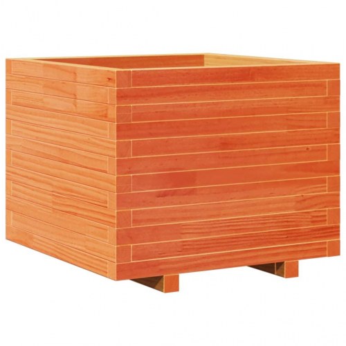 Plantekasse i massivt fyrretræ 60 x 60 x 49,5 cm - gyldenbrun