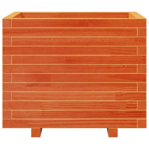 Plantekasse i massivt fyrretræ 60 x 60 x 49,5 cm - gyldenbrun