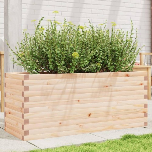 Plantekasse 110×40×45,5 cm i massivt fyrretræ - rektangulær blomsterkasse