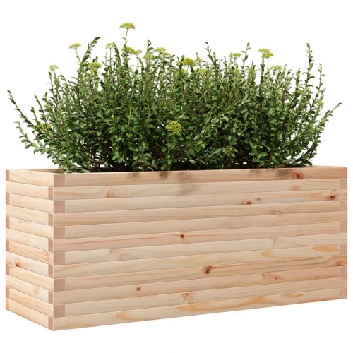 Plantekasse 110×40×45,5 cm i massivt fyrretræ - rektangulær blomsterkasse