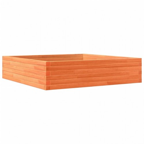 Plantekasse 100 x 100 x 23 cm i massivt fyrretræ - gyldenbrun