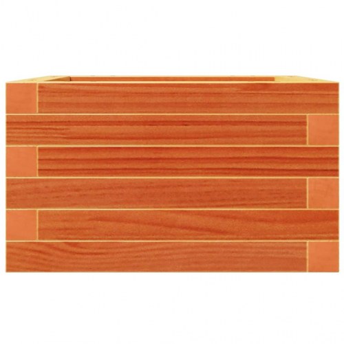 Plantekasse i massivt fyrretræ 40 x 40 x 23 cm - gyldenbrun