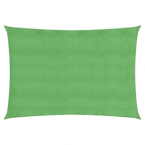Solsejl 5 × 7 m - HDPE 160 g/m², lysegrøn, rektangulært