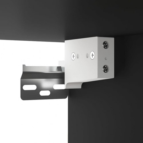 Vægskabe 2 stk. 68x30x20 cm konstrueret træ sort