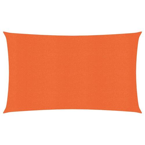 Solsejl 4x7 m 160 g/m² HDPE rektangulær orange