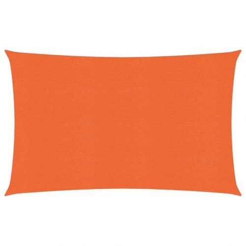 Solsejl 5x7 m 160 g/m² HDPE rektangulær orange