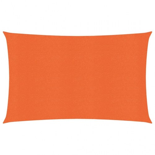 Solsejl 3×5 m - rektangulær HDPE 160 g/m², orange