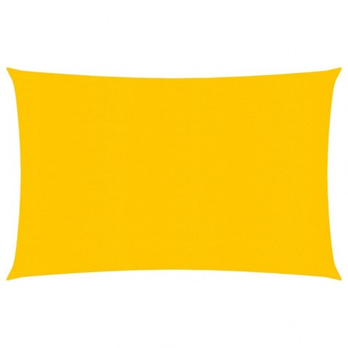 Solsejl 2 × 3 m rektangulært - HDPE 160 g/m², gul