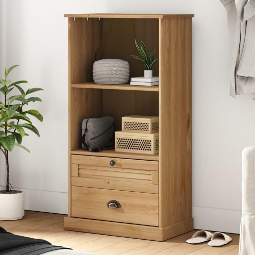 Bogreol VIGO 60x35x114,5 cm massivt fyrretræ