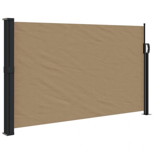 Sammenrullelig sidemarkise 120 × 600 cm - gråbrun