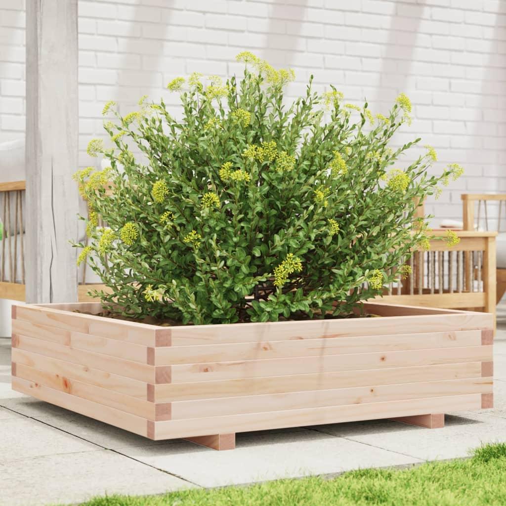 Plantekasse 90x90x26,5 cm massivt fyrretræ