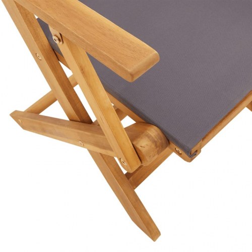 Foldbare havestole 8 stk. stof og massivt træ antracit