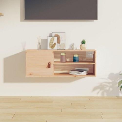 Vægskab 80×30×30 cm - massivt fyrretræ, væghængt skab
