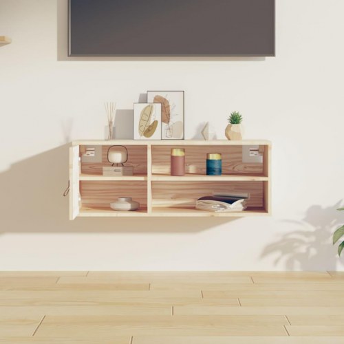 Vægskab 80×30×30 cm - massivt fyrretræ, væghængt skab
