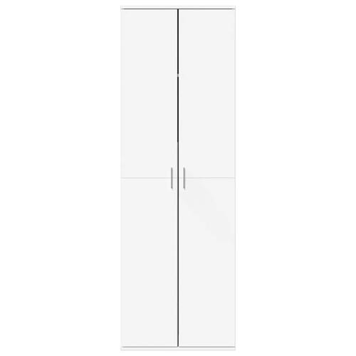 Højskab 60x35x180 cm konstrueret træ hvid