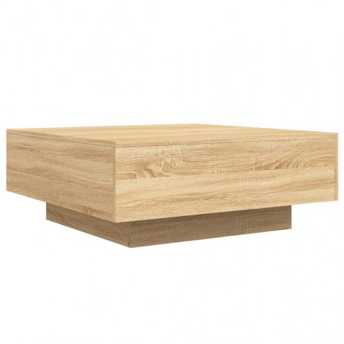 Sofabord 80 × 80 × 31 cm i konstrueret træ - sonoma-eg