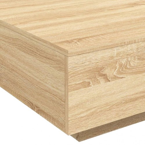 Sofabord 80 × 80 × 31 cm i konstrueret træ - sonoma-eg