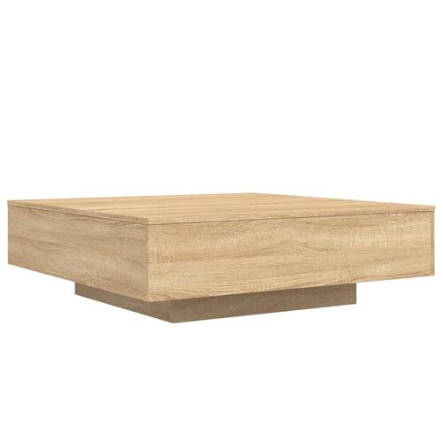 Sofabord 100x100x31 cm konstrueret træ sonoma-eg