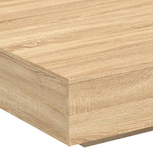 Sofabord 100x100x31 cm konstrueret træ sonoma-eg
